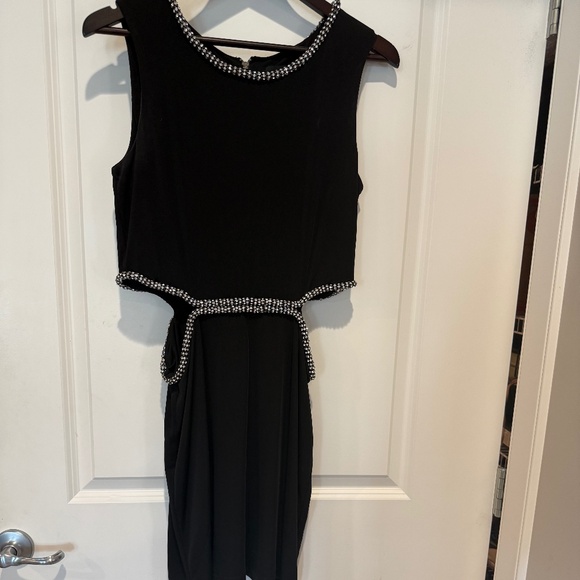 Marciano - black mini dress with crystal and side cutout - Picture 1 of 4
